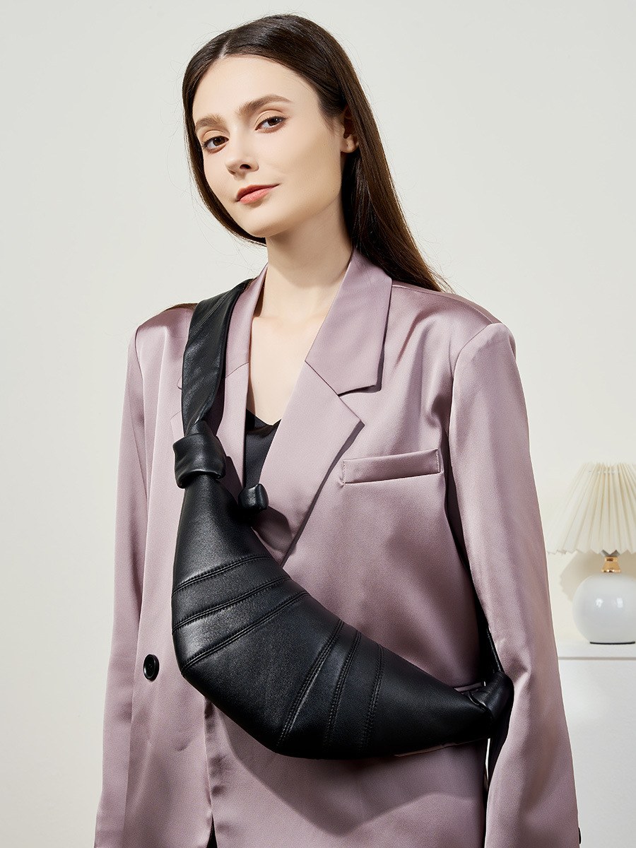 Product image 3 of Soft Sheepskin Croissant Shoulder Bag for wholesale handbag buyers