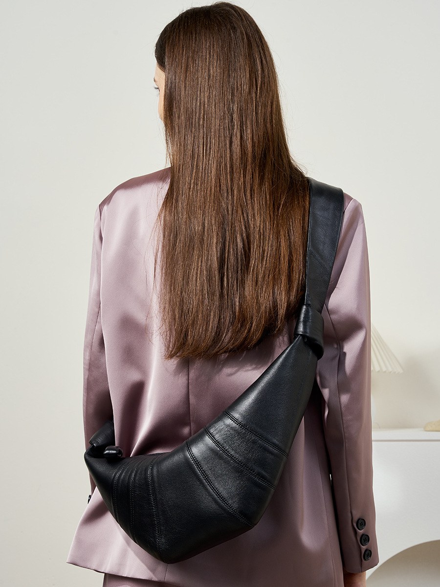 Soft Sheepskin Croissant Shoulder Bag product image for B2B handbag collection
