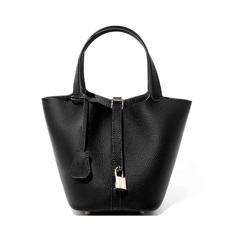 Product image 6 of Structured Leather Bucket Basket Handbag for wholesale handbag buyers