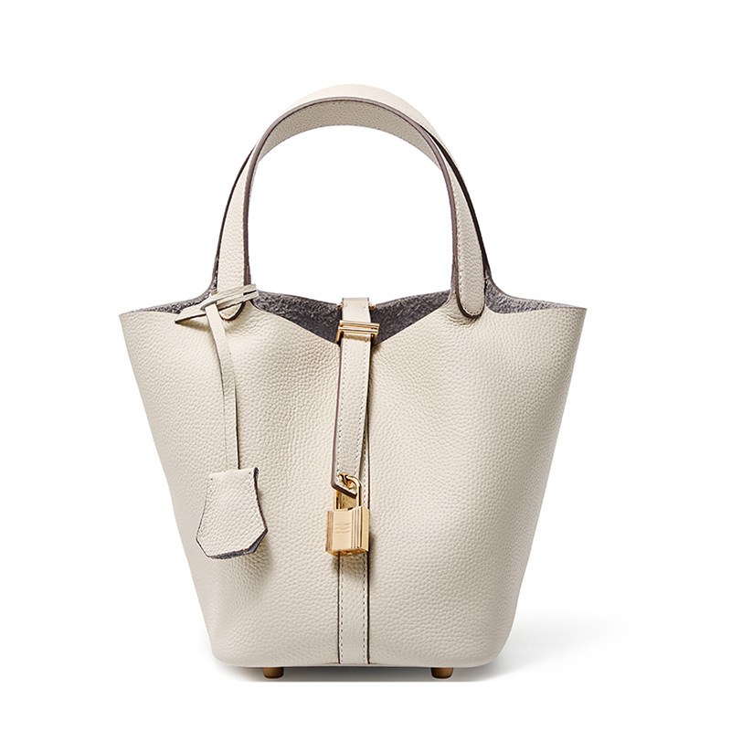Product image 7 of Structured Leather Bucket Basket Handbag for wholesale handbag buyers