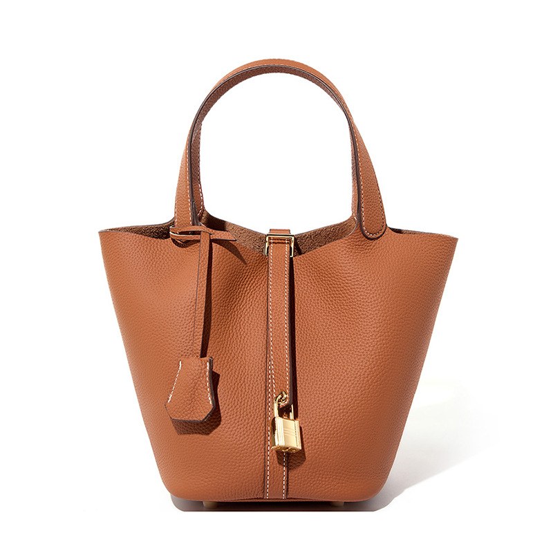 Product image 8 of Structured Leather Bucket Basket Handbag for wholesale handbag buyers