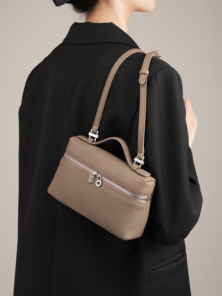 Compact Leather Box Crossbody Bag product image for B2B handbag collection
