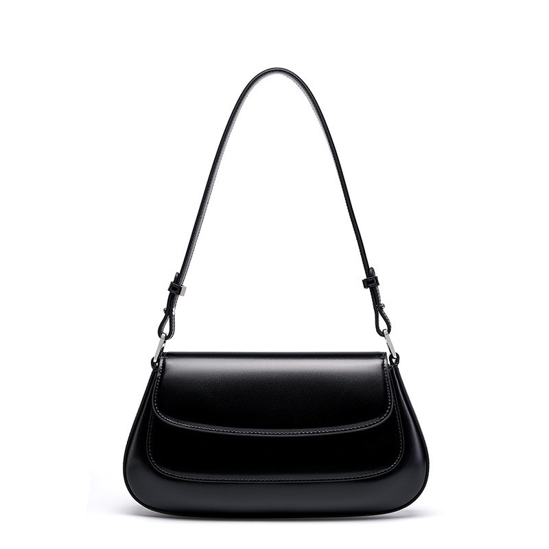 Product image 6 of Curved Leather Saddle Shoulder Bag for wholesale handbag buyers
