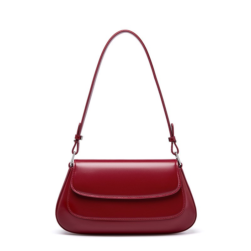 Product image 7 of Curved Leather Saddle Shoulder Bag for wholesale handbag buyers