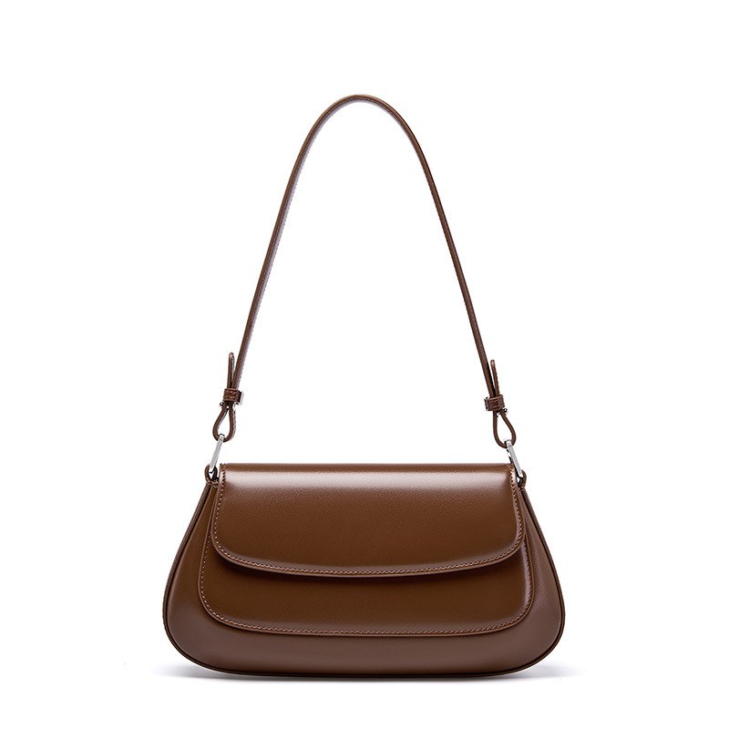 Product image 8 of Curved Leather Saddle Shoulder Bag for wholesale handbag buyers