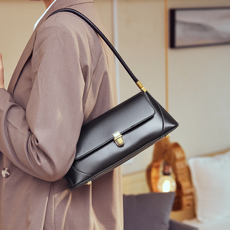Product image 4 of Slim Leather Baguette Shoulder Bag for wholesale handbag buyers