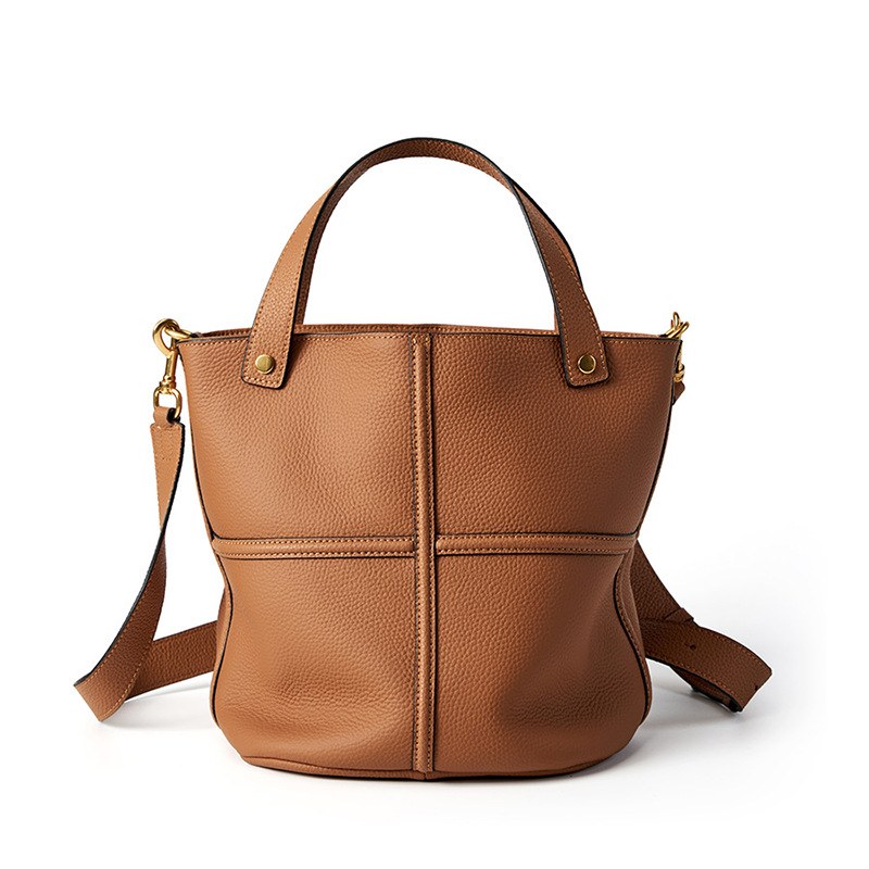 Product image 7 of Top-Grain Leather Bucket Tote Bag for wholesale handbag buyers