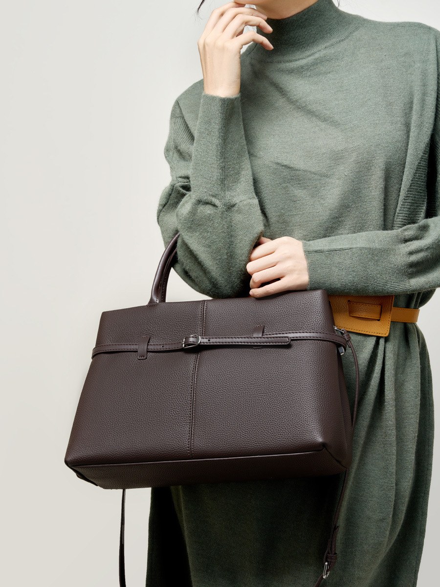 Product image 2 of Large Leather Top Handle Work Tote Bag for wholesale handbag buyers