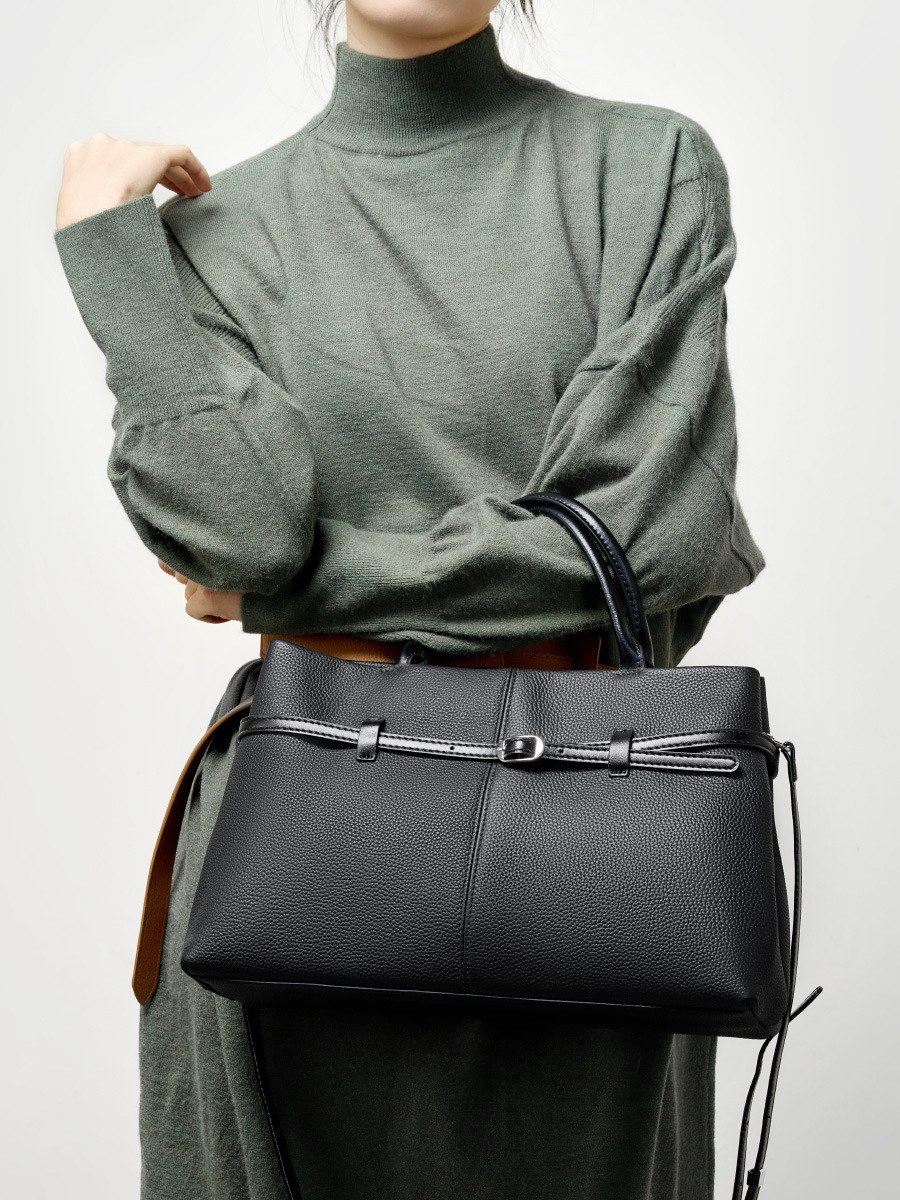 Product image 3 of Large Leather Top Handle Work Tote Bag for wholesale handbag buyers