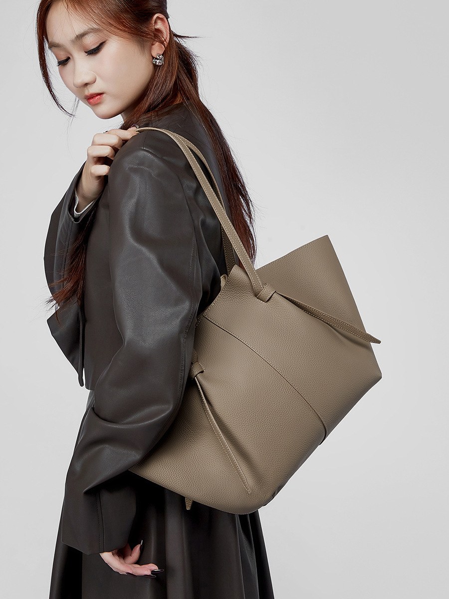 Product image 2 of Large Top-Grain Leather Batwing Tote Bag for wholesale handbag buyers