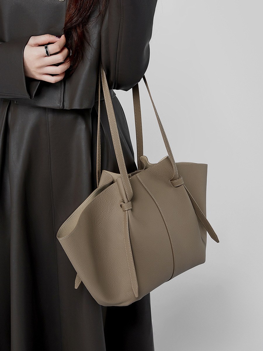 Product image 3 of Large Top-Grain Leather Batwing Tote Bag for wholesale handbag buyers