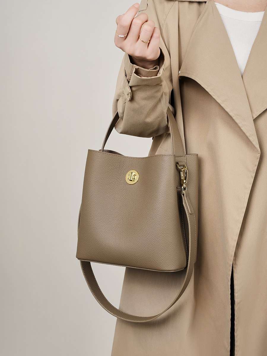Product image 3 of Minimal Leather Bucket Crossbody Bag for wholesale handbag buyers