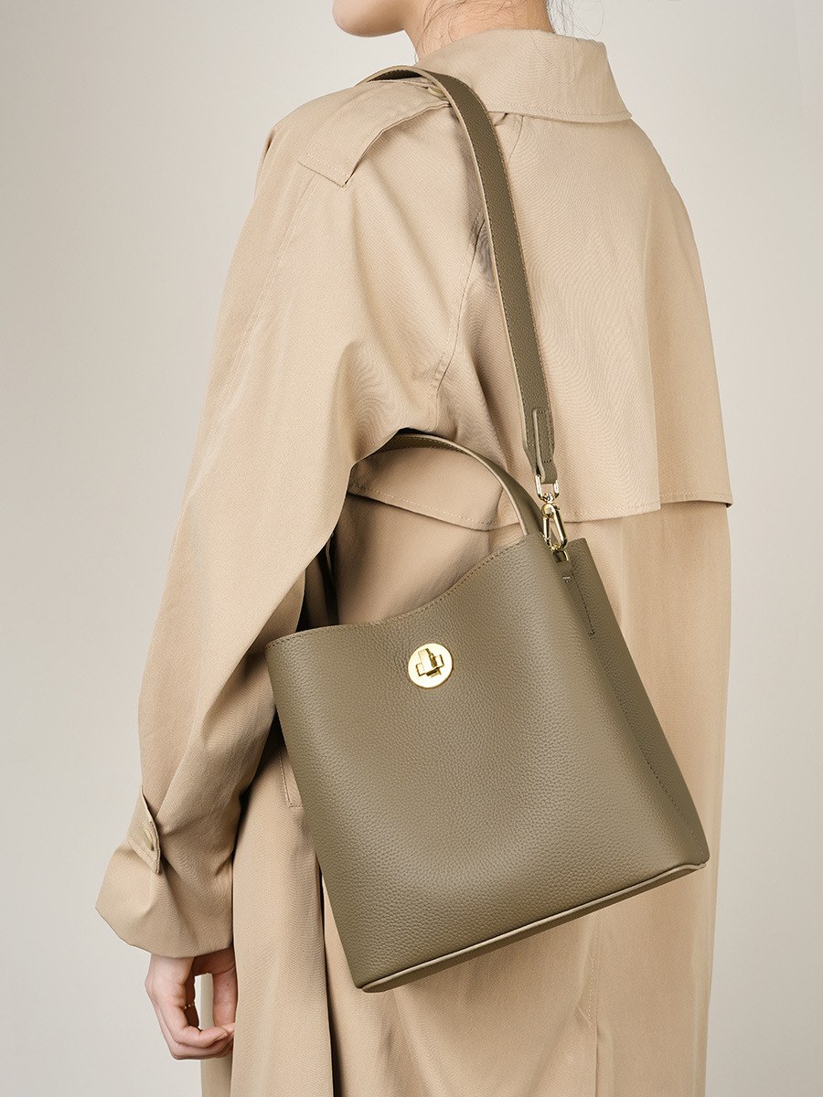 Product image 4 of Minimal Leather Bucket Crossbody Bag for wholesale handbag buyers