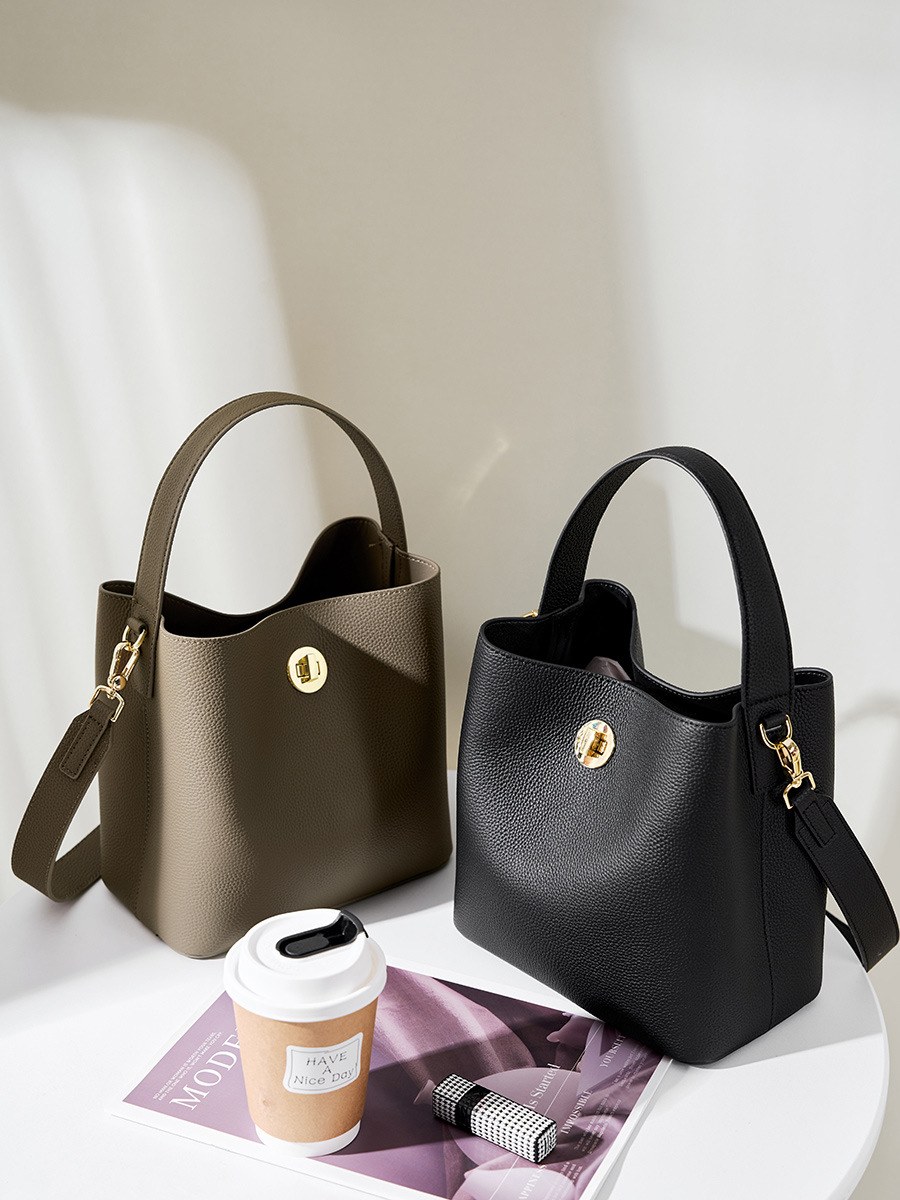 Product image 5 of Minimal Leather Bucket Crossbody Bag for wholesale handbag buyers