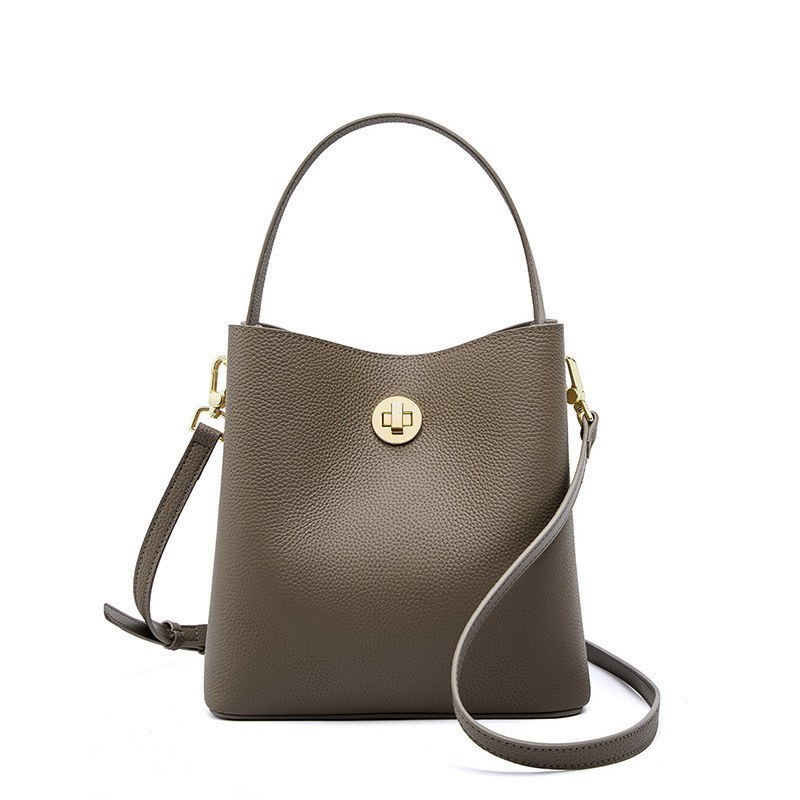 Minimal Leather Bucket Crossbody Bag product image for B2B handbag collection