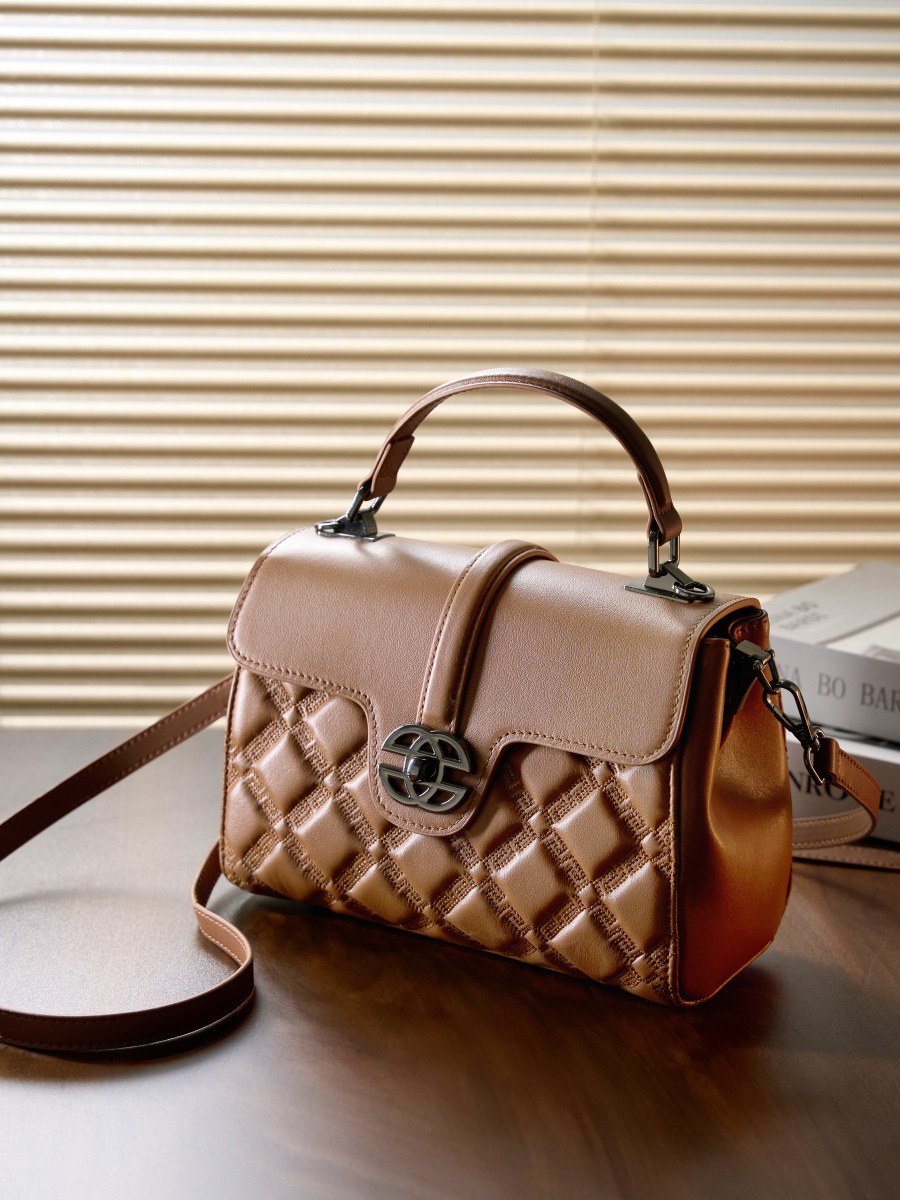 Product image 6 of Quilted Leather Top Handle Crossbody Bag for wholesale handbag buyers