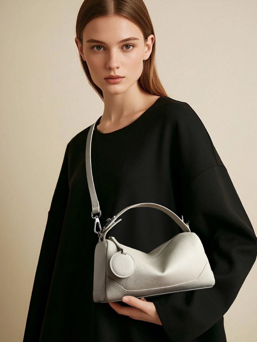 Product image 3 of Soft Togo Leather Boston Crossbody Bag for wholesale handbag buyers