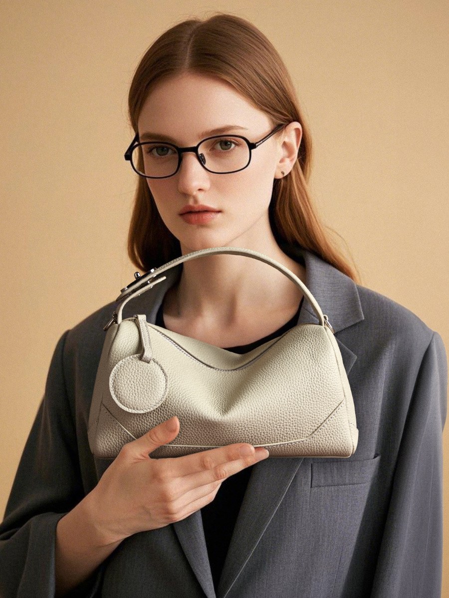 Product image 4 of Soft Togo Leather Boston Crossbody Bag for wholesale handbag buyers
