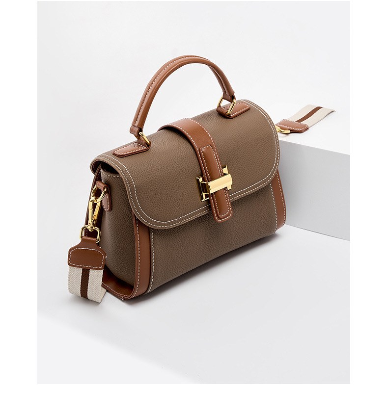 Product image 8 of Structured Leather Top Handle Crossbody Bag for wholesale handbag buyers