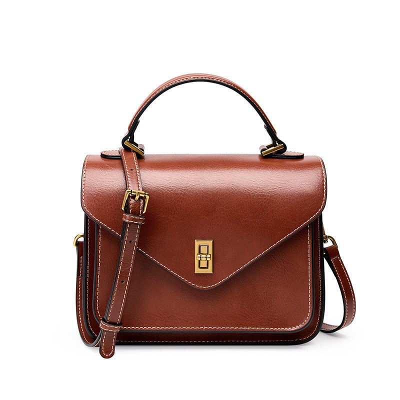 Vintage Leather Satchel Crossbody Bag product image for B2B handbag collection