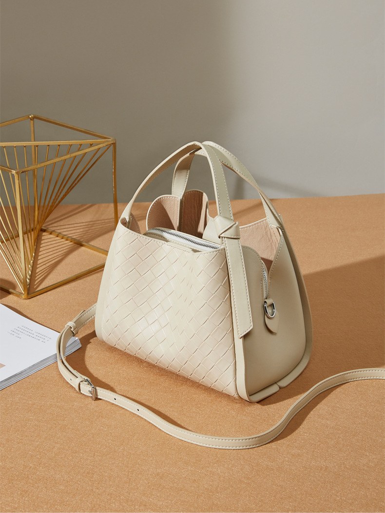 Product image 8 of Woven Embossed Leather Basket Shoulder Bag for wholesale handbag buyers