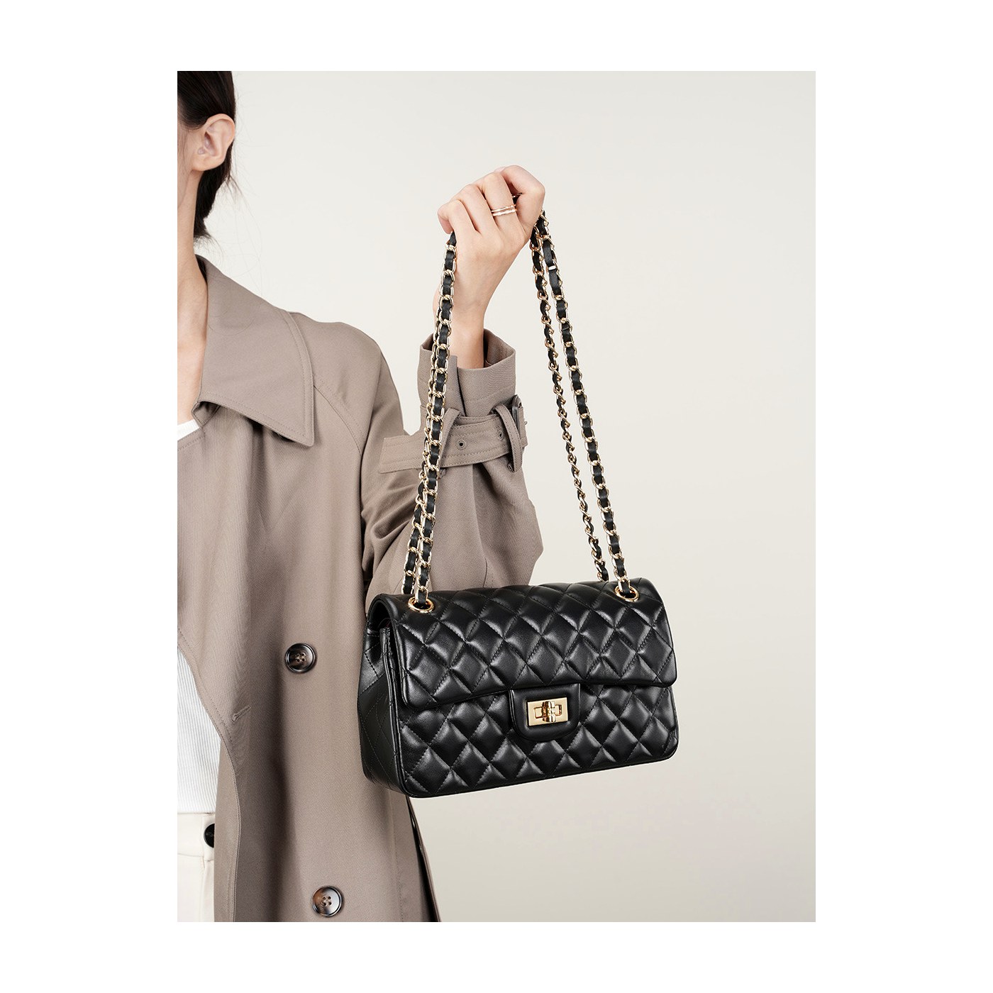 Product image 3 of Quilted Leather Chain Crossbody Bag for wholesale handbag buyers