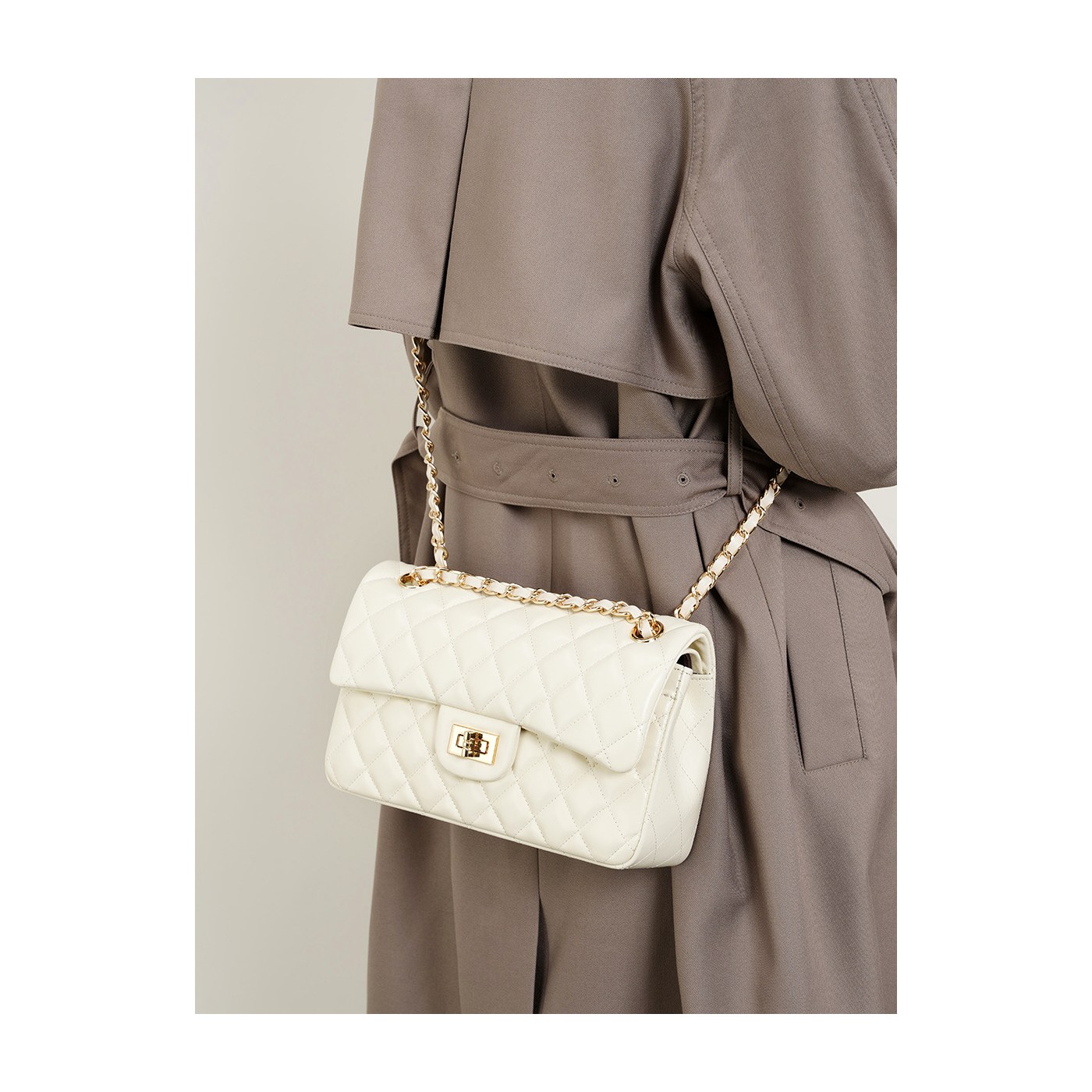 Product image 5 of Quilted Leather Chain Crossbody Bag for wholesale handbag buyers