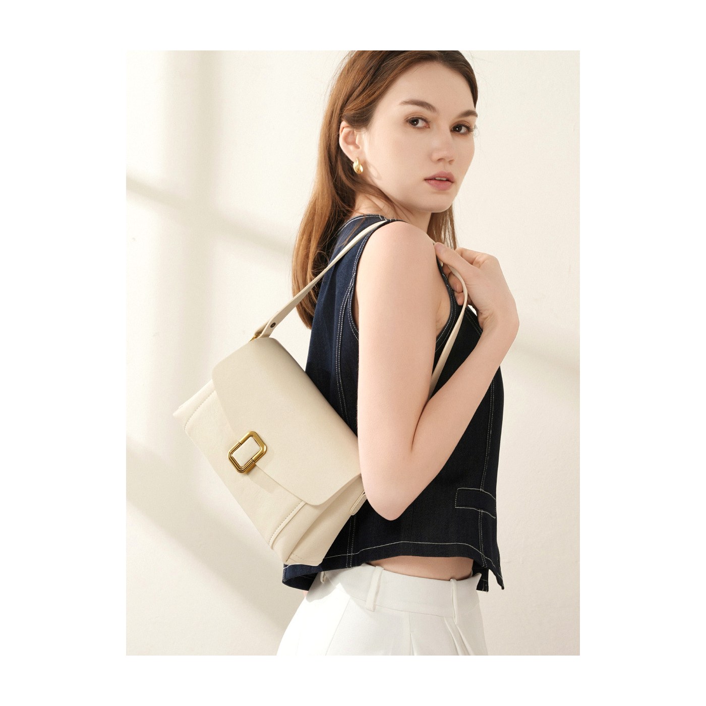 Product image 2 of Soft Leather Flap Shoulder Bag for wholesale handbag buyers