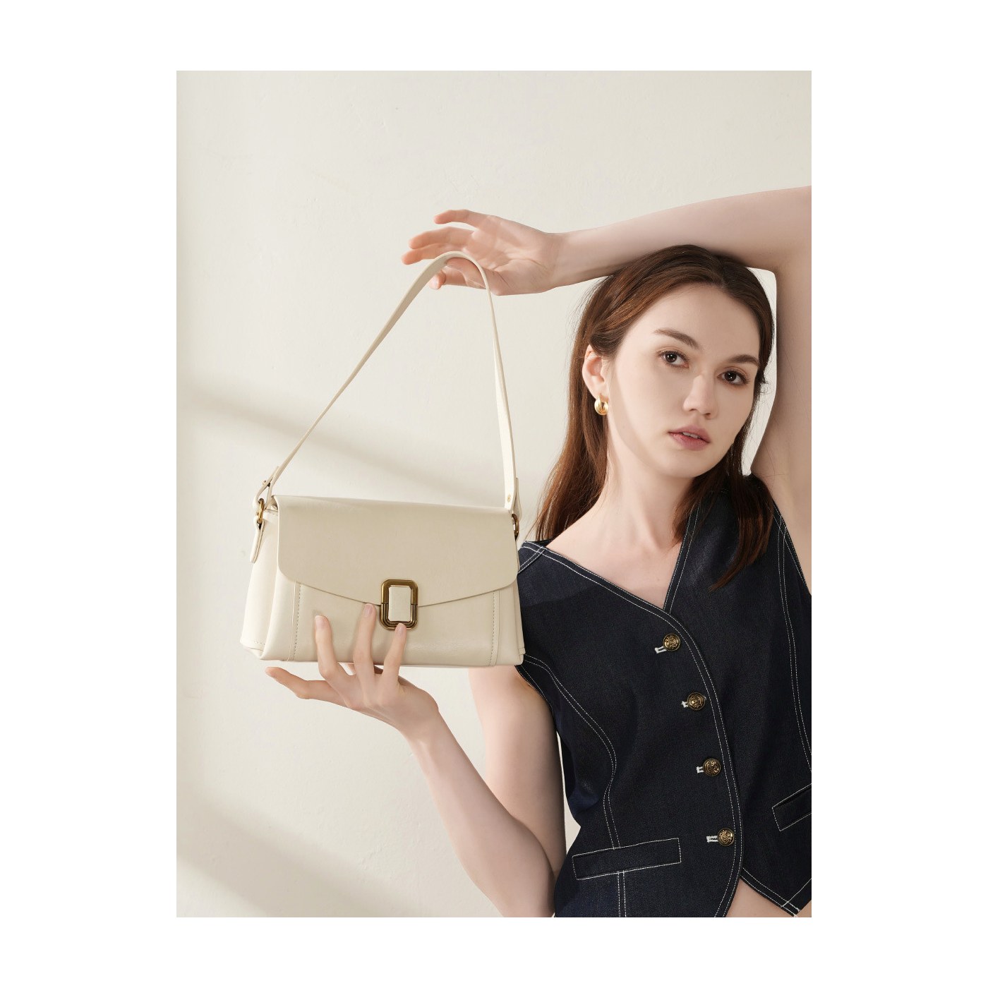 Product image 3 of Soft Leather Flap Shoulder Bag for wholesale handbag buyers