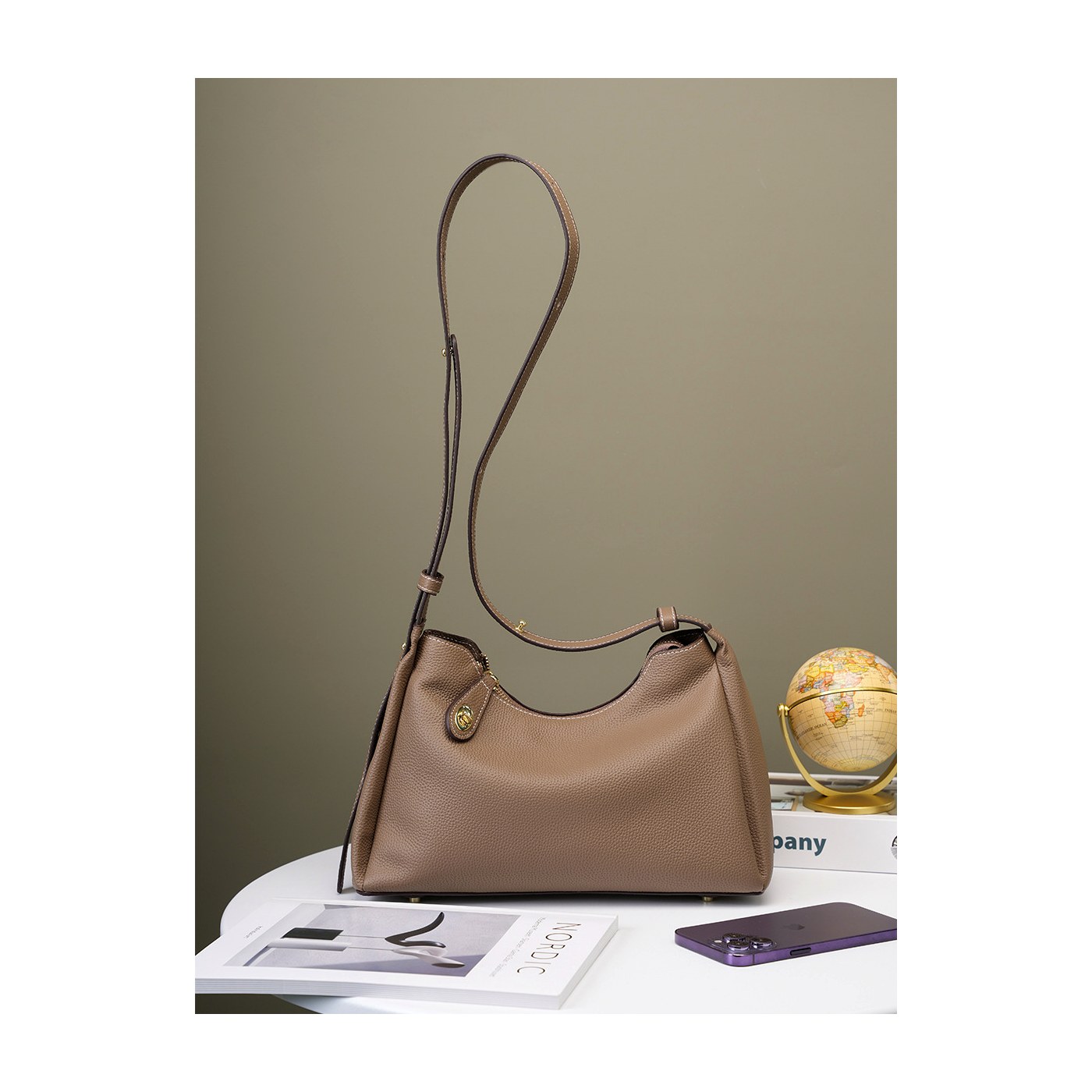 Product image 5 of Soft Leather Saddle Shoulder Bag for wholesale handbag buyers