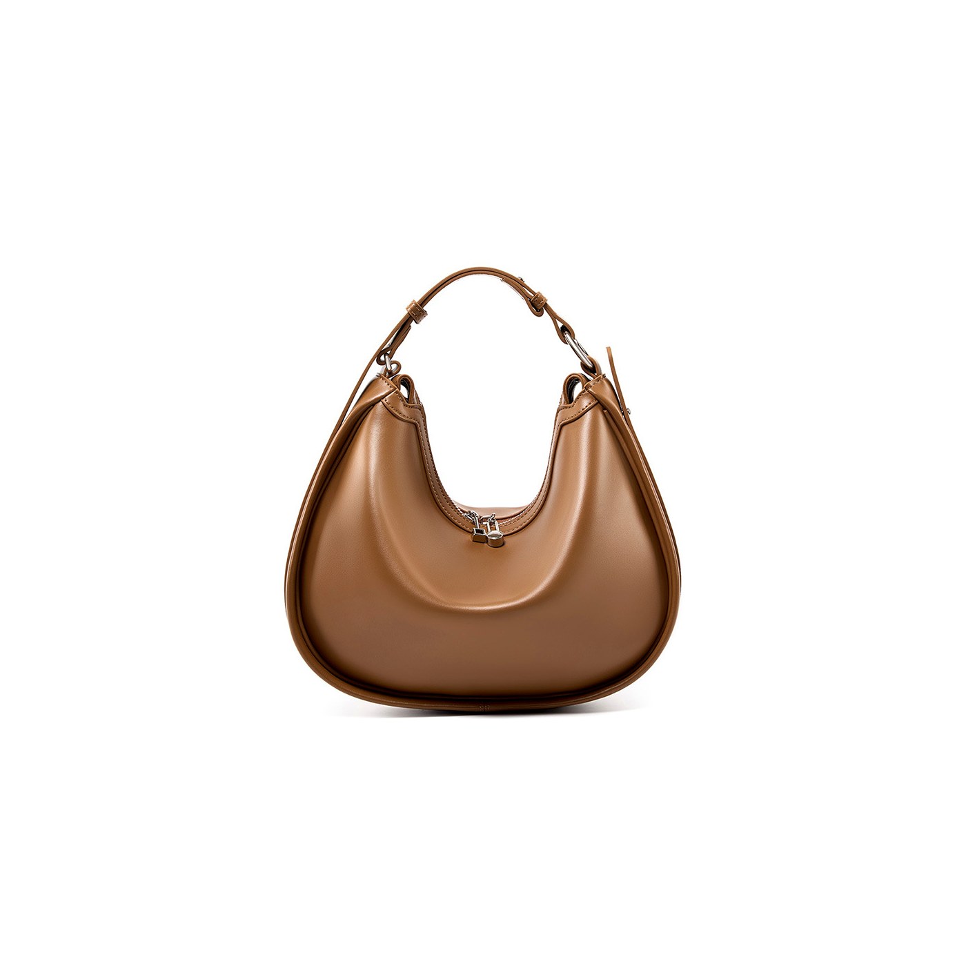 Product image 8 of Structured Leather Crescent Shoulder Bag for wholesale handbag buyers