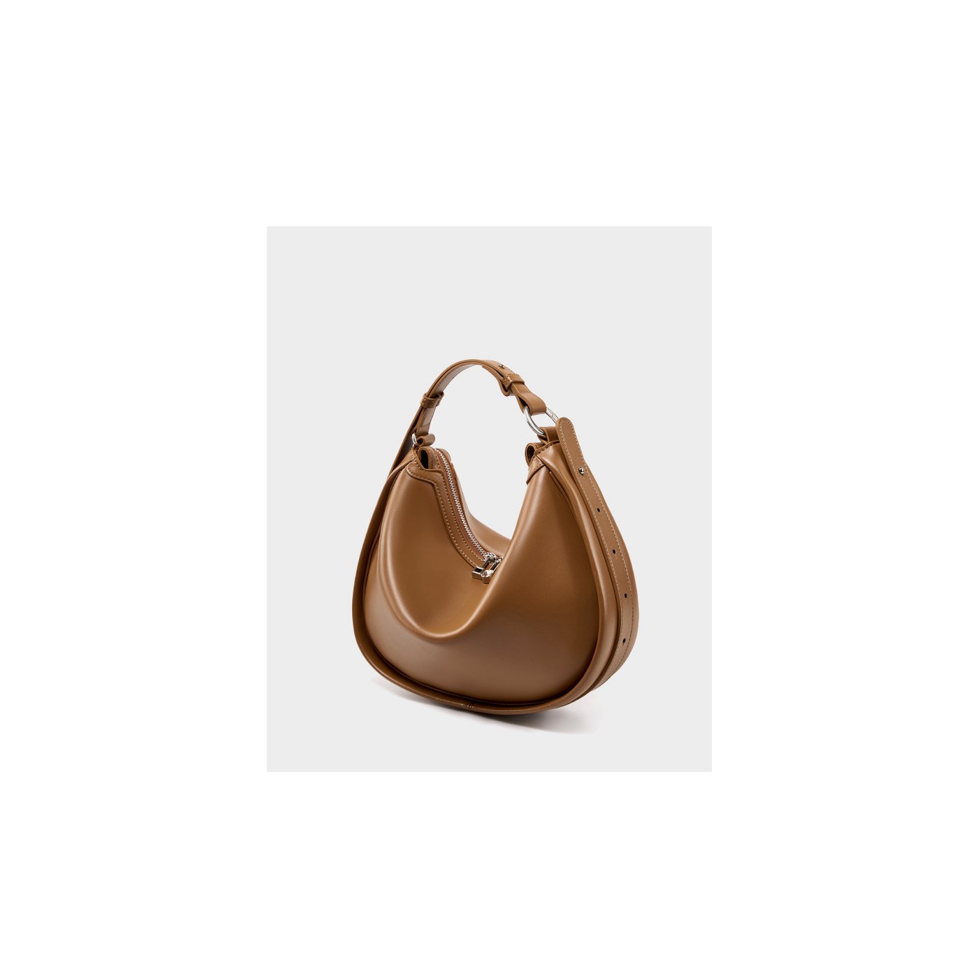 Product image 9 of Structured Leather Crescent Shoulder Bag for wholesale handbag buyers