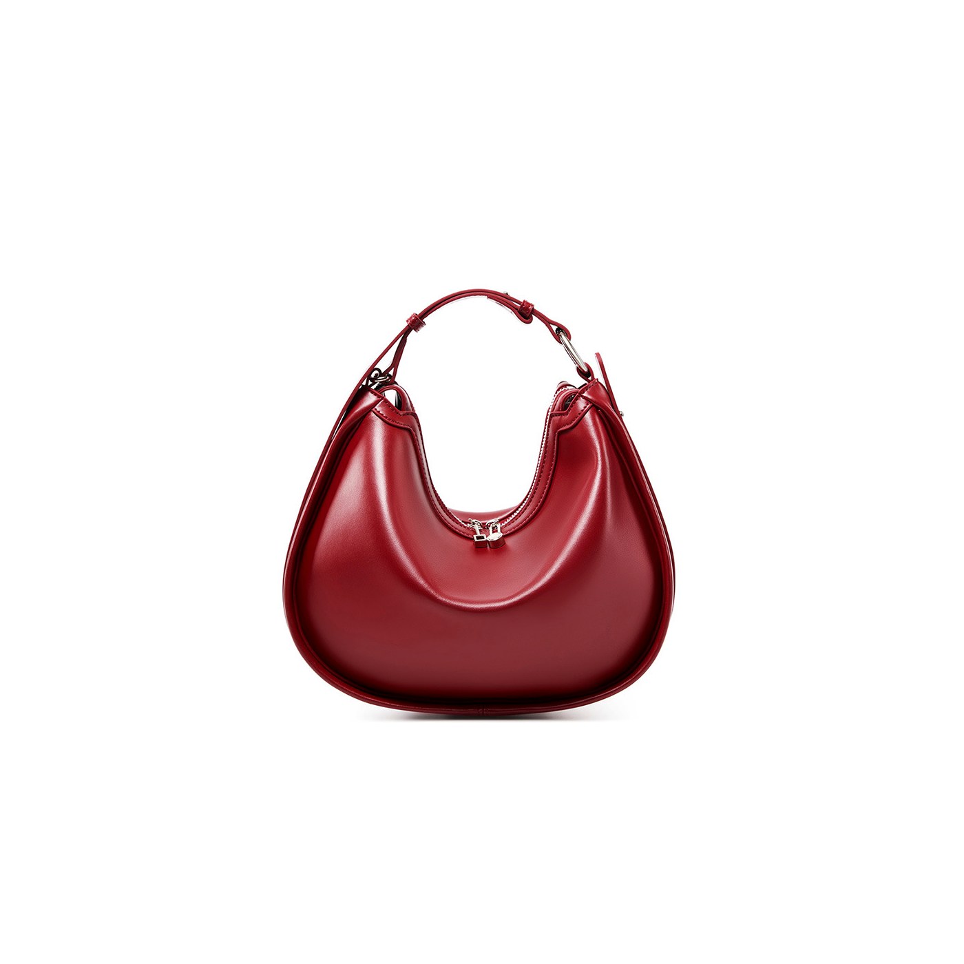 Structured Leather Crescent Shoulder Bag product image for B2B handbag collection