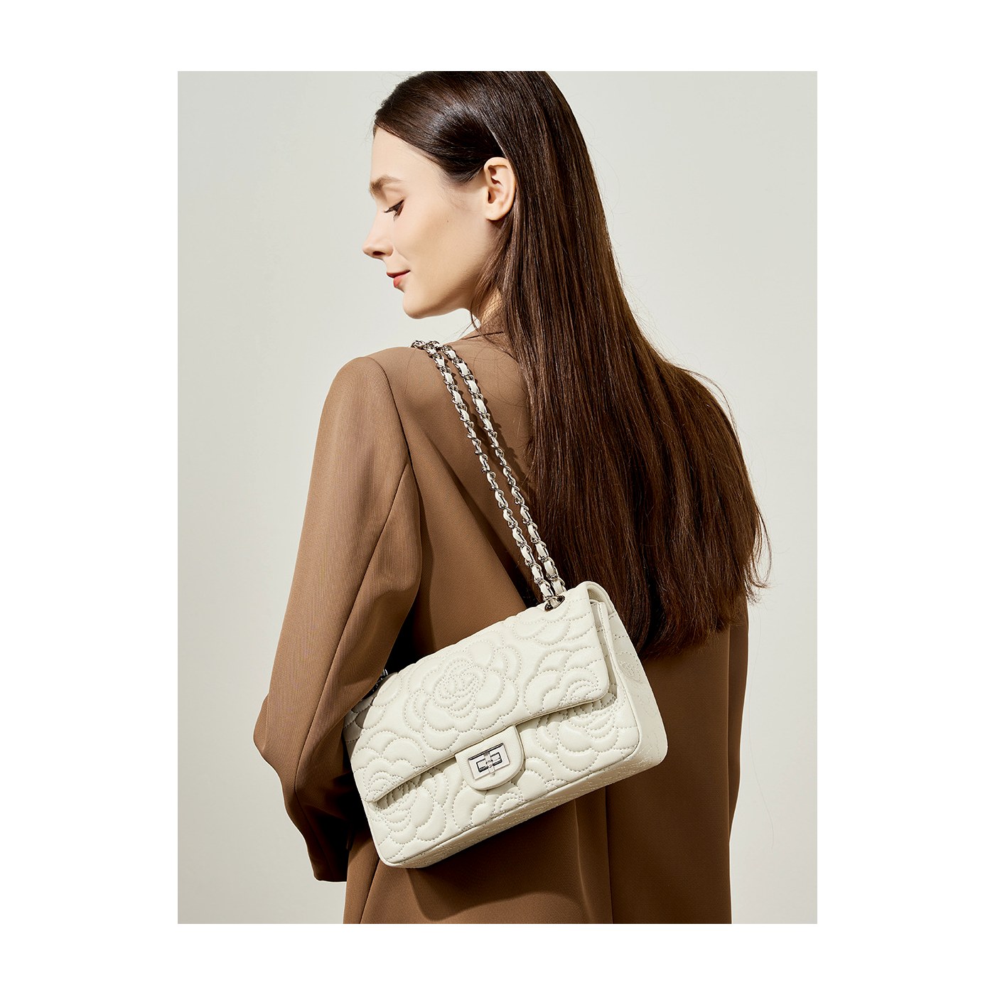 Product image 2 of Quilted Goatskin Chain Shoulder Bag for wholesale handbag buyers