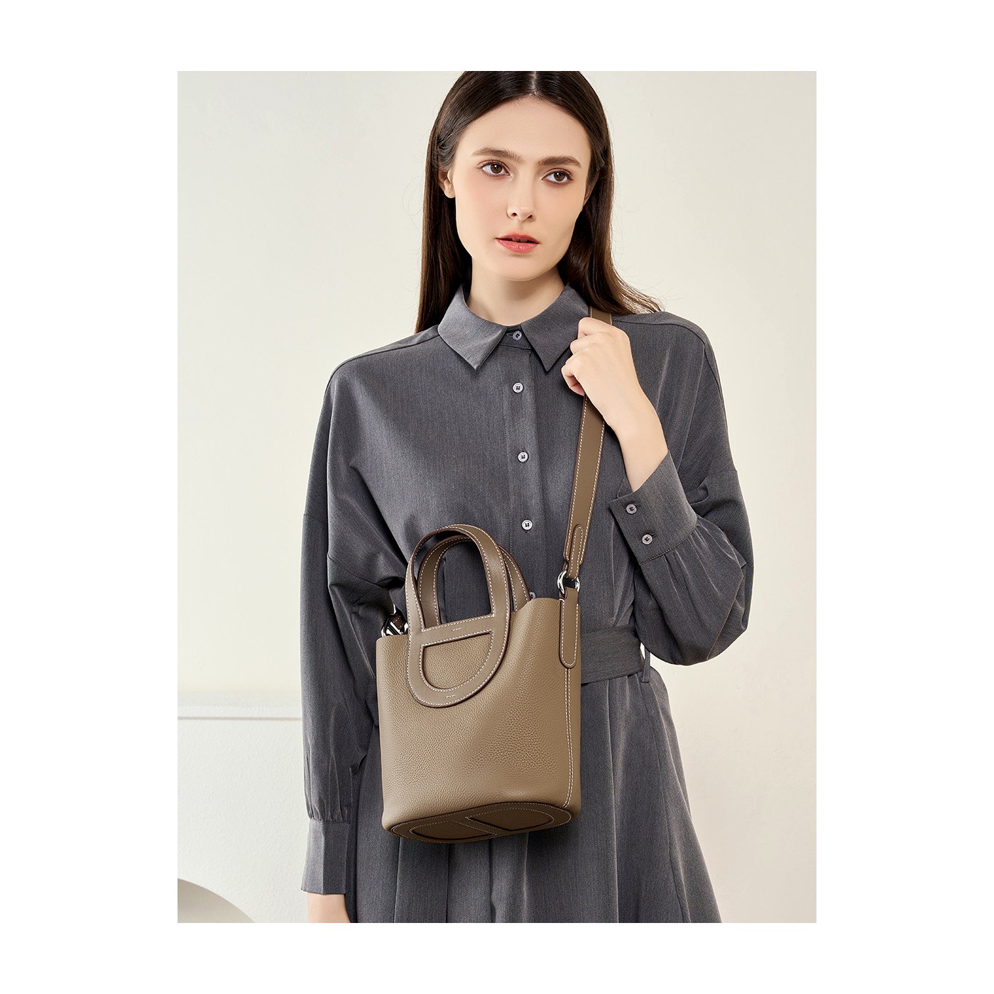 Product image 4 of Togo Leather Basket Bucket Bag for wholesale handbag buyers