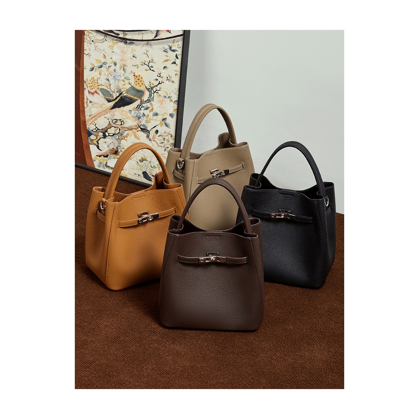 Product image 6 of Top Grain Leather Basket Bucket Bag for wholesale handbag buyers