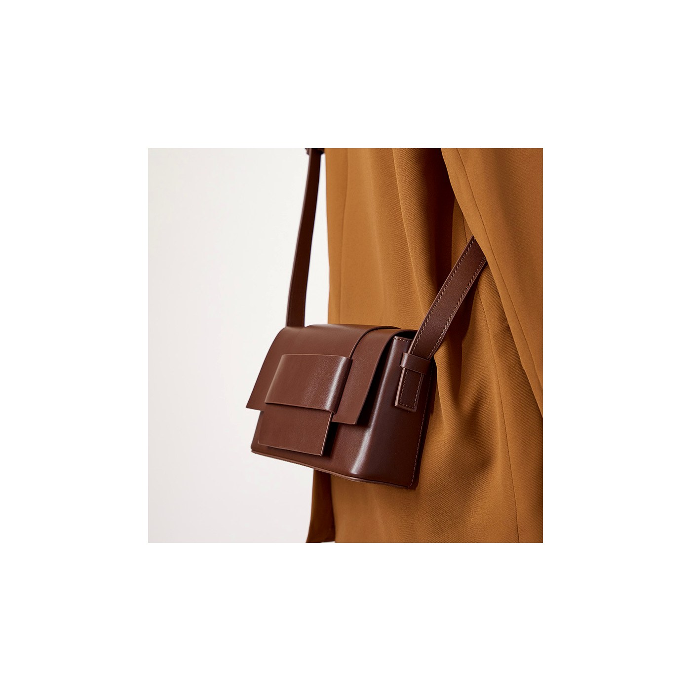 Product image 5 of Woven Leather Square Crossbody Bag for wholesale handbag buyers