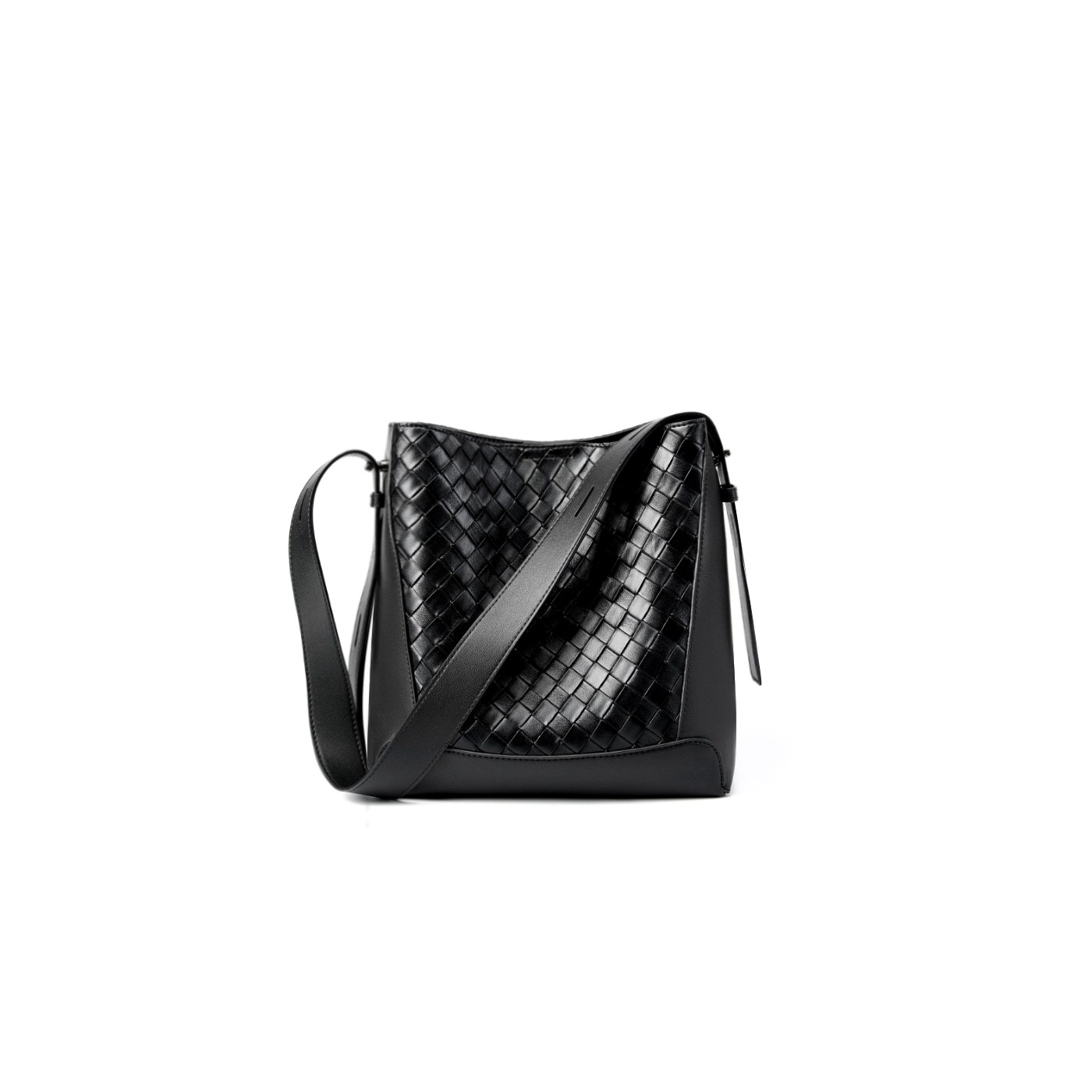 Product image 7 of Woven Leather Tote With Pouch for wholesale handbag buyers