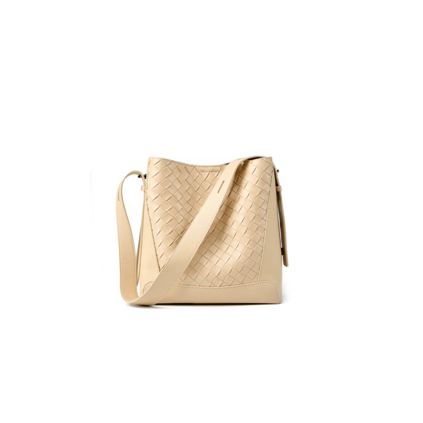 Woven Leather Tote With Pouch product image