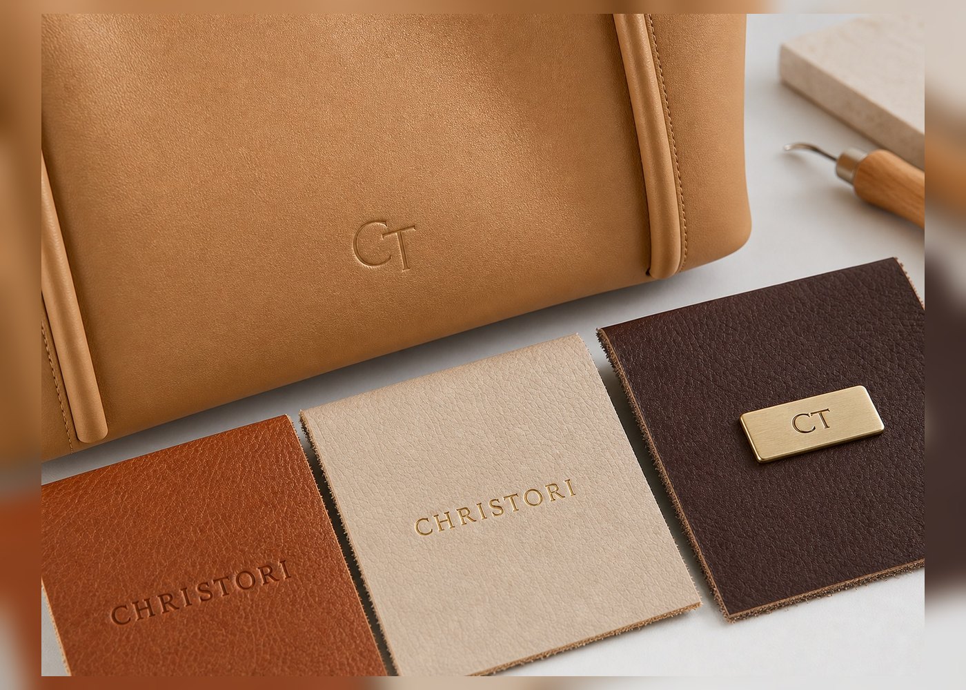 Logo application option for Custom Handbag Product Development: From AI Concept to Production-Ready Sample